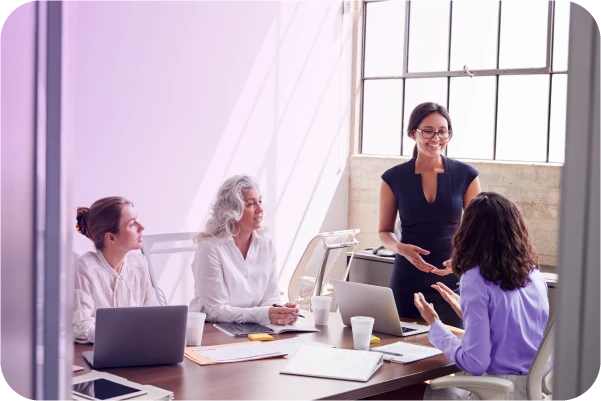 Ladies in meeting