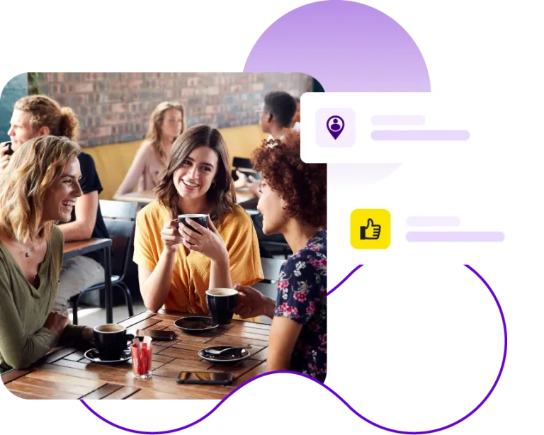 Group of ladies socialising